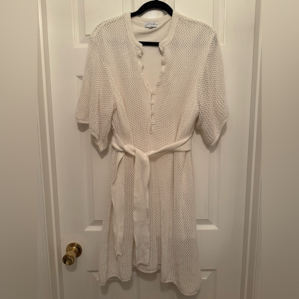 Sabo Skirt , beachy white cotton dress S
